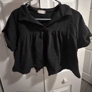 Altar’d State Cropped Peplum Blouse